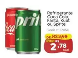 Novo Atacarejo Refrigerante Coca Cola, Fanta, Kuat ou Sprite oferta