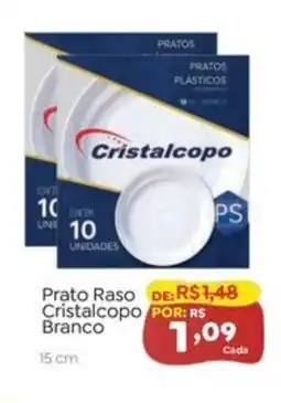 Novo Atacarejo Prato Raso Cristalcopo Branco oferta