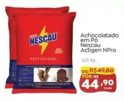 Novo Atacarejo Achocolatado em Pó Nescau Actigen NPro oferta