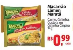 Supermercados Mateus Macarrão Lámen Maratá oferta
