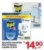Fort Atacadista Raid - aparelho inseticida 45 noites liquido oferta