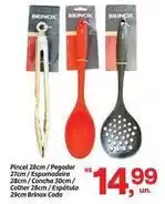 Fort Atacadista Brinox - pincel 28cm / pegador 27cm / espumadeira oferta