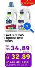 Assaí Atacadista Omo - lava-roupas líquido oferta