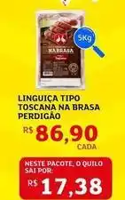 Assaí Atacadista Perdigão - linguiça tipo toscana na brasa oferta
