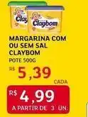 Assaí Atacadista Claybom - margarina com ou sem sal oferta