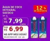Assaí Atacadista Sococo - agua de coco integral oferta