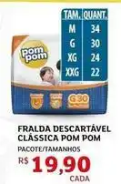 Assaí Atacadista Pom pom - fralda descartável clássica pom pom oferta