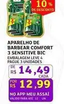 Assaí Atacadista Bic - aparelho de barbear comfort 3 sensitive oferta