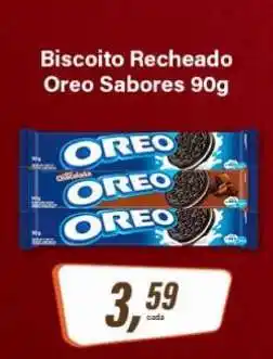 Rede Supermarket Biscoito Recheado Oreo Sabores 90g oferta
