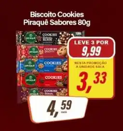 Rede Supermarket Biscoito Cookies Piraquê Sabores 80g oferta