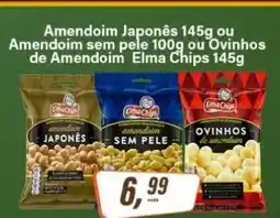 Rede Supermarket Amendoim Japonês 145g ou Amendoim sem pele 100g ou Ovinhos de Amendoim Elma Chips 145g oferta