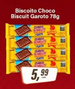 Rede Supermarket Biscoito Choco Biscuit Garoto 78g oferta