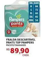 Assaí Atacadista Pampers - fralda descartável pants top oferta