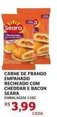 Assaí Atacadista Seara - carne de frango empanado recheado com cheddar e bacon oferta