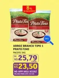 Assaí Atacadista Prato fino - arroz branco tipo 1 oferta