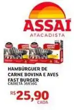 Assaí Atacadista Assaí - hambúrguer de carne bovina e aves fast burger oferta