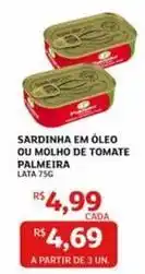 Assaí Atacadista Palmeira - sardinha em óleo ou molho de tomate oferta