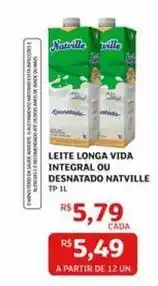 Assaí Atacadista Longa vida - leite longa vida integral ou desnatado natville oferta