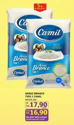 Assaí Atacadista Camil - arroz branco tipo 1 oferta