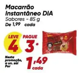 Dia Dia - macarrão instantâneo oferta