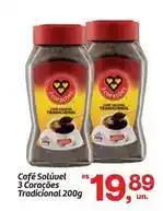 Fort Atacadista 3 corações - café solúvel tradicional oferta