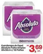Fort Atacadista Absoluto - guardanapo de papel folha simples oferta