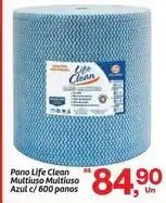 Fort Atacadista Life clean - pano multiuso multiuso azul c/ 600 panos oferta