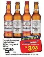 Fort Atacadista Budweiser - cerveja original/zero alcool long neck oferta