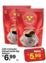 Fort Atacadista 3 corações - café solúvel sabores oferta