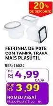 Assaí Atacadista De - feirinha de pote com tampa trava mais plasuti oferta