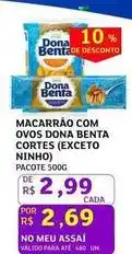 Assaí Atacadista Dona benta - macarrão com ovos oferta