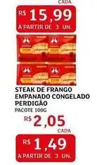 Assaí Atacadista Perdigão - steak de frango empanado congelado oferta