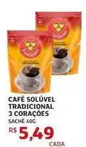 Assaí Atacadista 3 corações - café solúvel tradicional oferta