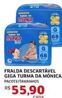 Assaí Atacadista Fralda descartável turma da mônica oferta