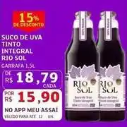 Assaí Atacadista Rio sol - suco de uva tinto integral oferta