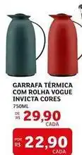 Assaí Atacadista Vogue - garrafa térmica com rollha invicta cores oferta
