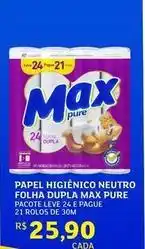 Assaí Atacadista 21 - papel higiênico neutro folha dupla pure oferta