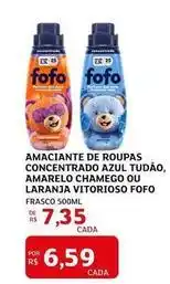 Assaí Atacadista Fofo - amaciante de roupas concentrado azul tudao, amarelo chamego ou laranja oferta