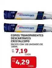 Assaí Atacadista Cristalcopo - copos transparentes descartaveis oferta