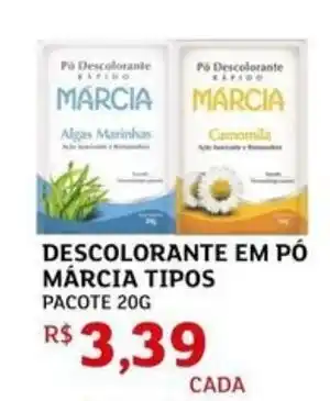 Descolorante em pó márcia tipos