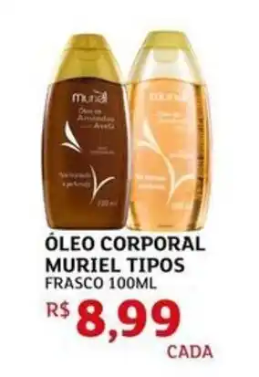 Óleo corporal muriel tipos frasco