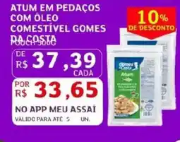 Assaí Atacadista Atum em pedaços com óleo comestível gomes oferta