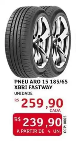 Assaí Atacadista Pneu aro 15 185/65 xbri fastway unidade oferta