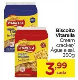 Carrefour Biscoito vitarella cream cracker/ Água e sal oferta