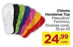Carrefour Chinelo Havaianas Top Masculino/ Feminino, Diversas cores oferta