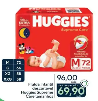 Fralda infantil descartável Huggies Supreme Care
