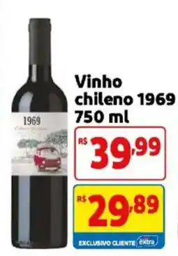 Mercado Extra Vinho chileno 1969 oferta