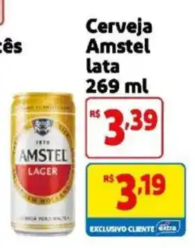 Mercado Extra Cerveja amstel lata oferta
