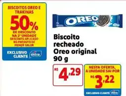 Mercado Extra Biscoito recheado Oreo original oferta