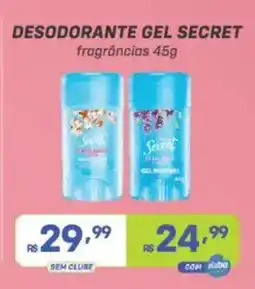 Prezunic desodorante gel secret fragrâncias oferta